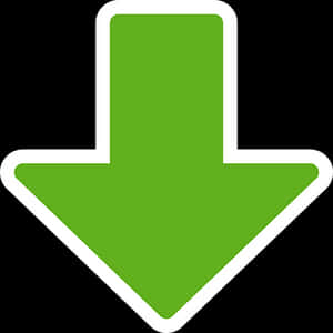 Green Download Arrow Icon PNG image with transparent background
