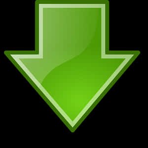 Green Download Arrow Icon PNG image with transparent background
