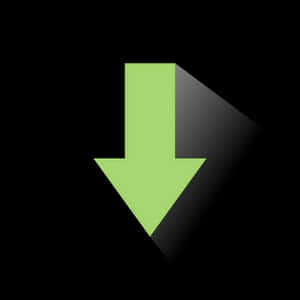 Green Download Arrow Icon PNG with transparent background