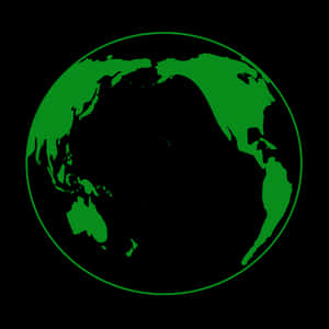 Green Earth Graphic PNG image with transparent background
