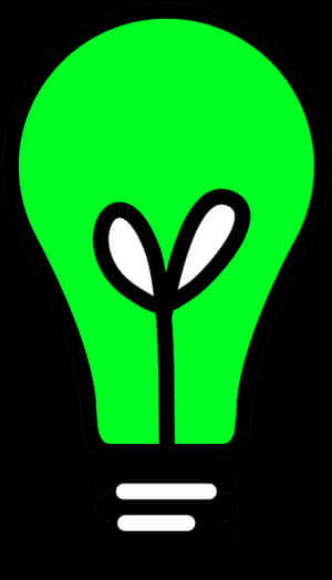 Green Eco Light Bulb Concept PNG image with transparent background