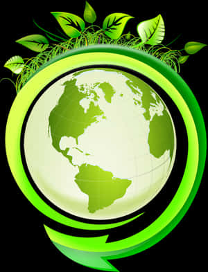 Green Eco World Concept PNG image with transparent background