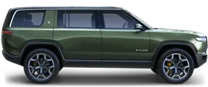 Green Electric S U V Side View PNG Image