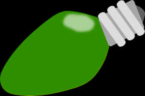Green Energy Saving Light Bulb PNG image with transparent background