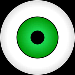 Green Eyeball Graphic PNG image with transparent background