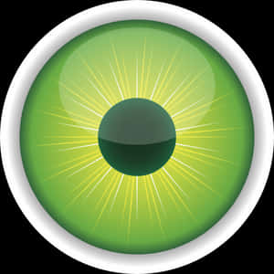 Green Eyeball Illustration PNG image with transparent background