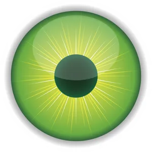 Green Eyeball Illustration PNG Image