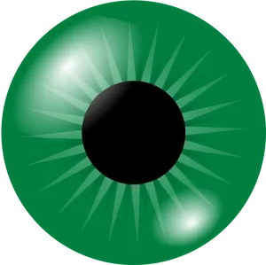 Green Eyeball Illustration PNG Image