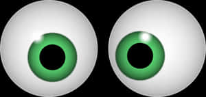 Green Eyeballs Illustration PNG image with transparent background