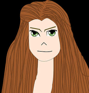 Green Eyed Character Illustration PNG