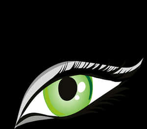 Green Eyed Graphic Illustration PNG image with transparent background