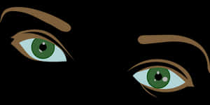 Green_ Eyes_ Vector_ Art PNG image with transparent background