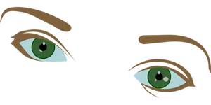 Green_ Eyes_ Vector_ Art PNG Image
