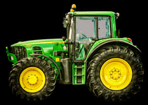Green Farm Tractor Isolated PNG image with transparent background