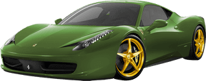 Green Ferrari Car Png Image - Ferrari 458 Italia, Transparent Png PNG image with transparent background