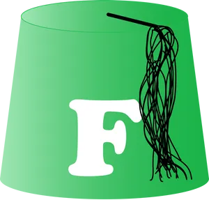 Green Fez Hat Illustration PNG Image