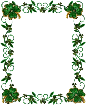 Green_ Floral_ Frame_ Border PNG Image