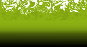 Green Floral Gradient Background PNG image with transparent background