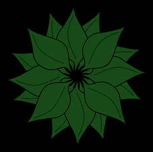Green Floral Graphic Illustration PNG image with transparent background