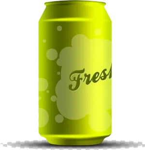 Green Fresh Soda Can Graphic PNG Image