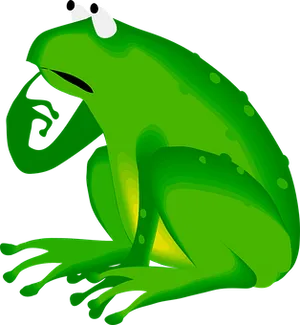 Green Frog Illustration PNG Image