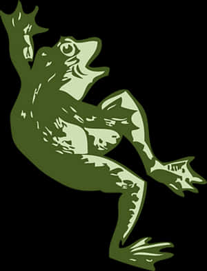 Green Frog Illustration PNG image with transparent background