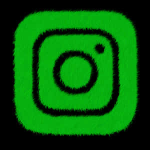 Green Fuzzy Instagram Logo PNG image with transparent background