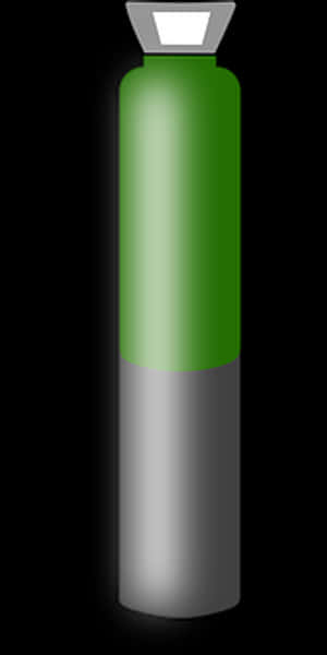 Green Gas Cylinder Icon PNG image with transparent background