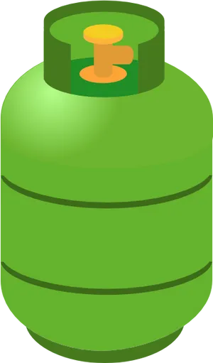 Green Gas Cylinder Vector Illustration PNG Image