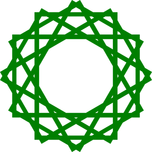 Green Geometric Pattern Design PNG Image