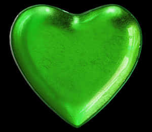 Green Glass Heart Shaped Object PNG image with transparent background