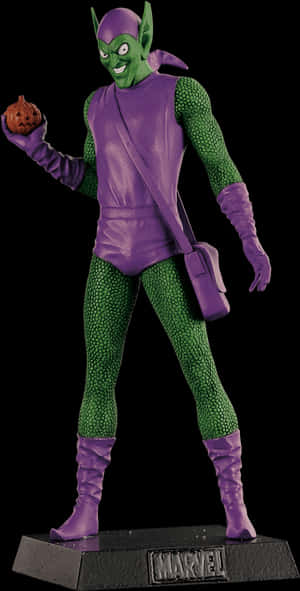 Green Goblin Action Figurewith Pumpkin Bomb PNG