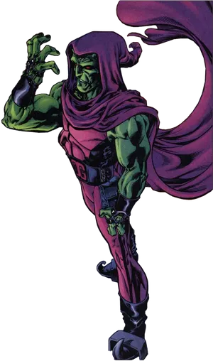 Green Goblin Comic Art PNG Image