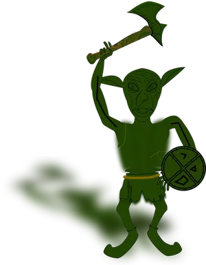 Green Goblin Fantasy Illustration PNG Image