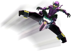 Green Goblin Gliding Action PNG Image