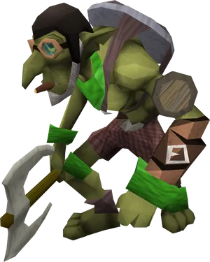 Green Goblin3 D Model PNG Image