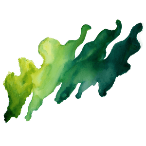 Green Gradient Watercolor Streak PNG tft PNG with transparent background