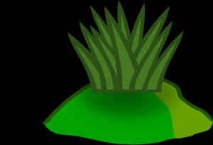 Green Grass Clump Vector PNG image with transparent background