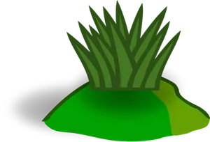 Green Grass Clump Vector PNG Image