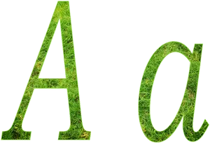 Green Grass Letter A PNG Image