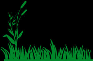 Green Grass Silhouette Vector PNG with transparent background