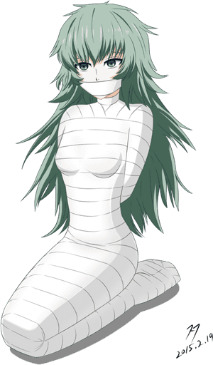 Green Haired Anime Character Illustration PNG image with transparent background