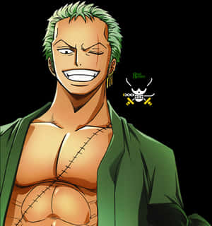 Green Haired Anime Character Smiling PNG image with transparent background