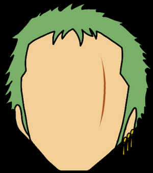 Green Haired_ Anime_ Character_ Vector PNG image with transparent background