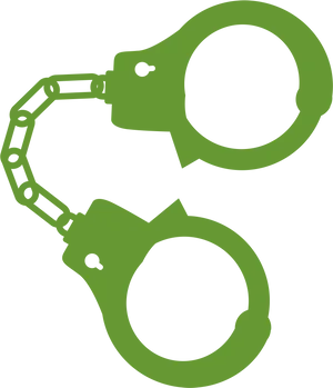 Green Handcuffs Icon PNG Image