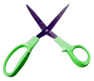 Green Handled Scissors PNG