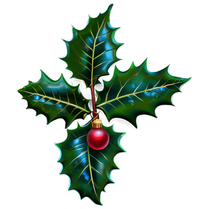 Green Holly Leaves PNG 05252024 PNG