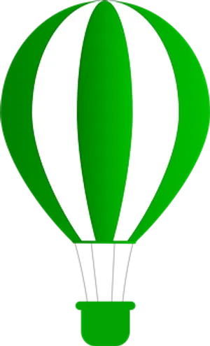 Green Hot Air Balloon Icon PNG Image