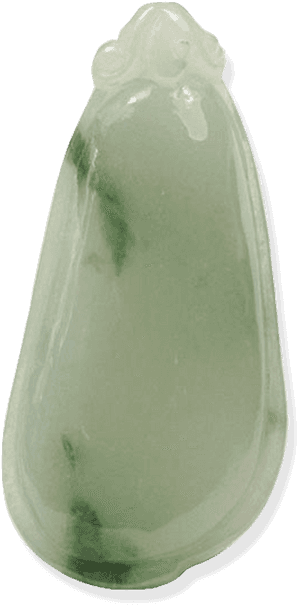 Green Jade Carving Pendant PNG image with transparent background