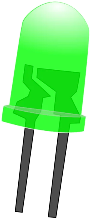 Green L E D Component PNG Image